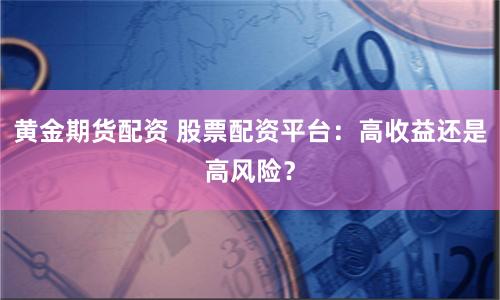 黄金期货配资 股票配资平台：高收益还是高风险？