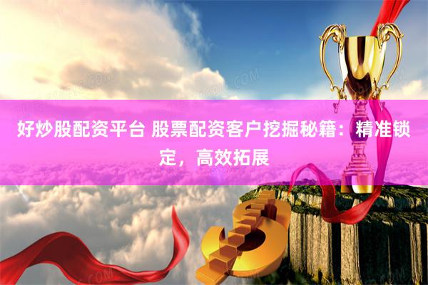 好炒股配资平台 股票配资客户挖掘秘籍：精准锁定，高效拓展