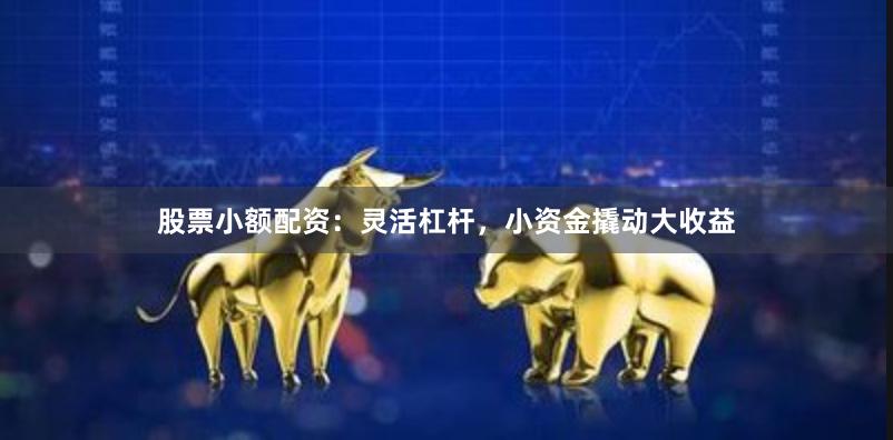 股票小额配资：灵活杠杆，小资金撬动大收益